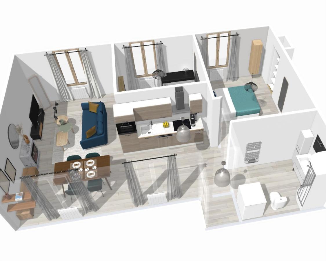 Montluçon Artsmalt *Ideal Pro * Proche Commerces * 2 Chambres * Tout Confort מראה חיצוני תמונה
